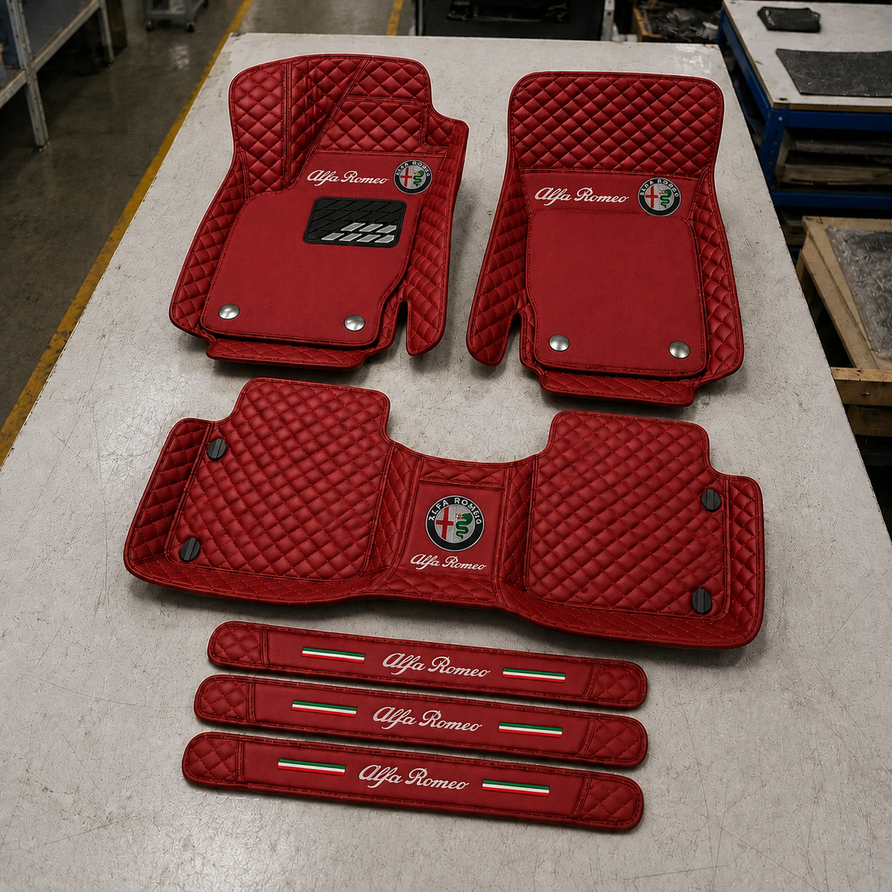 Set di Tappetini Auto Premium in Pelle Ecologica — Protezione Elegante per la Tua Auto