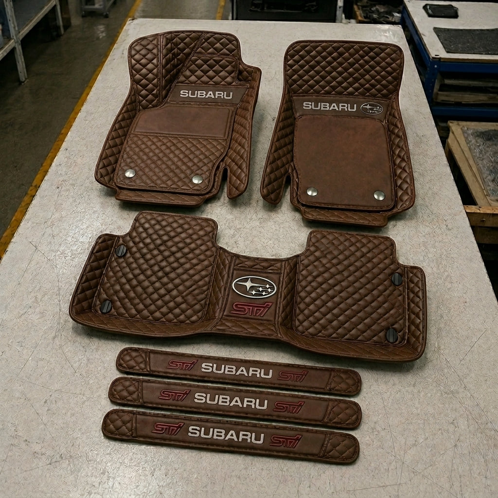 Set di Tappetini Auto Premium in Pelle Ecologica — Protezione Elegante per la Tua Auto