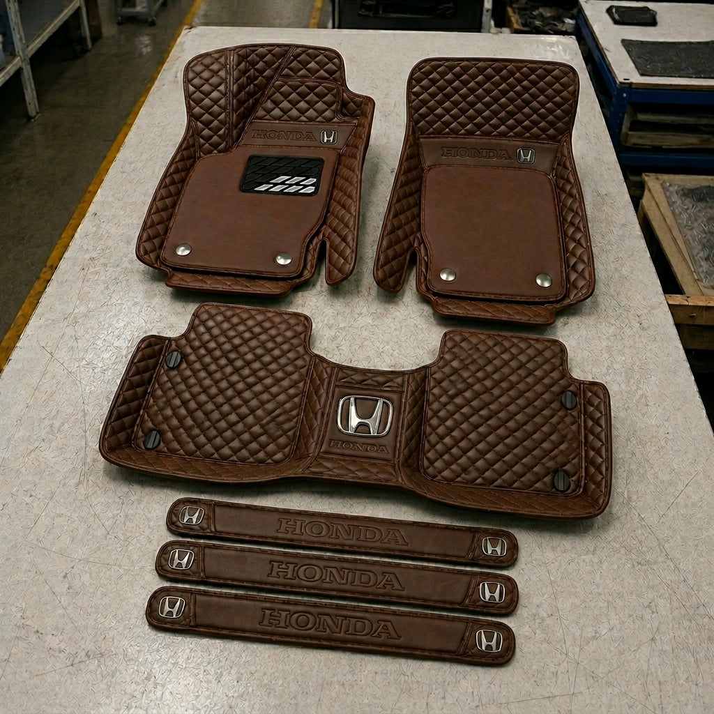 Set di Tappetini Auto Premium in Pelle Ecologica — Protezione Elegante per la Tua Auto