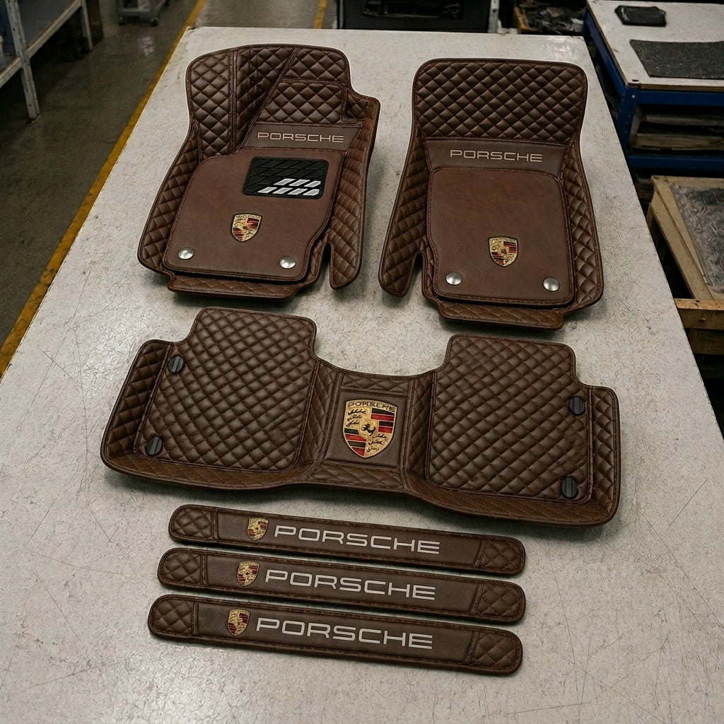 Set di Tappetini Auto Premium in Pelle Ecologica — Protezione Elegante per la Tua Auto