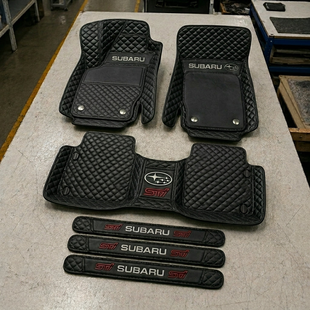 Set di Tappetini Auto Premium in Pelle Ecologica — Protezione Elegante per la Tua Auto