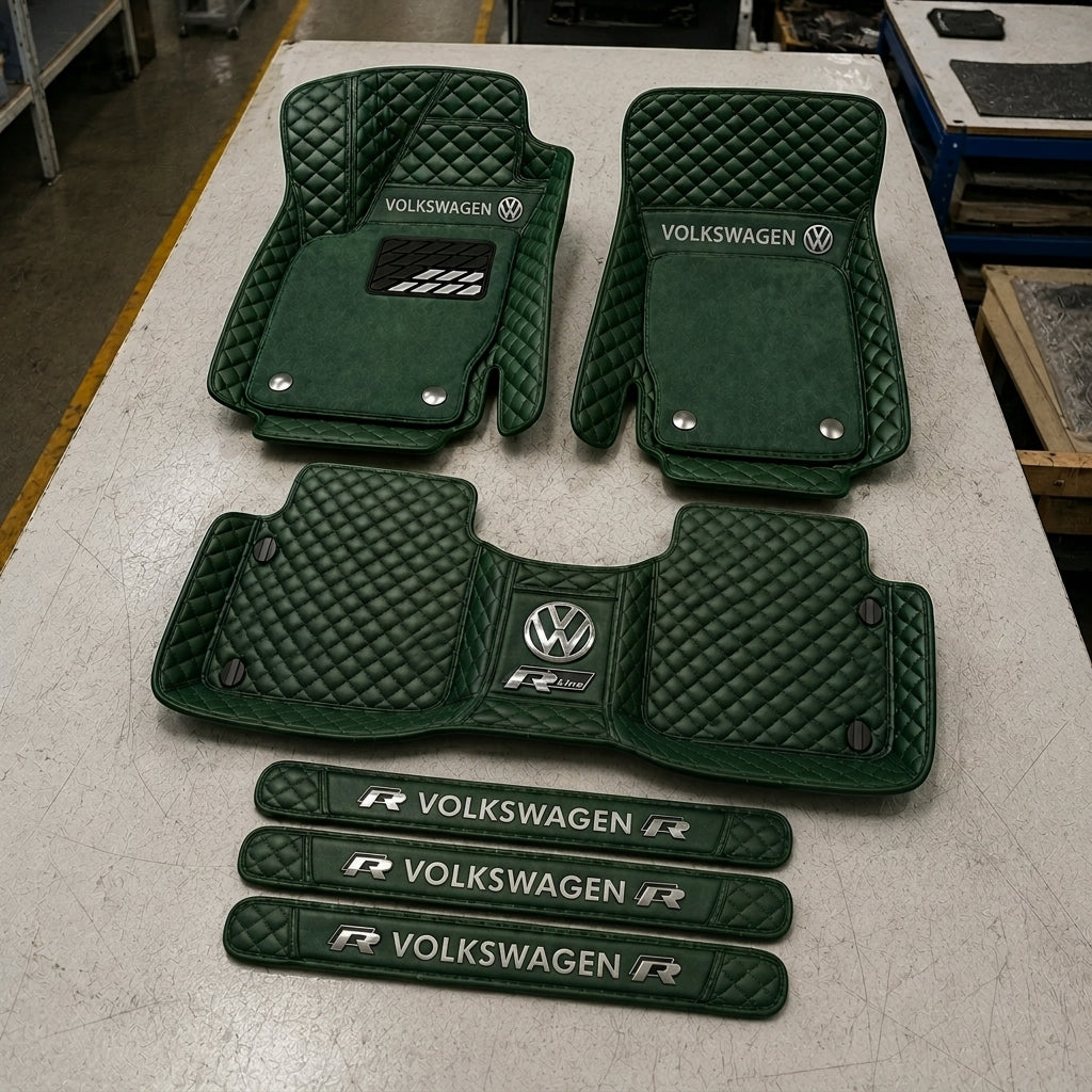 Set di Tappetini Auto Premium in Pelle Ecologica — Protezione Elegante per la Tua Auto