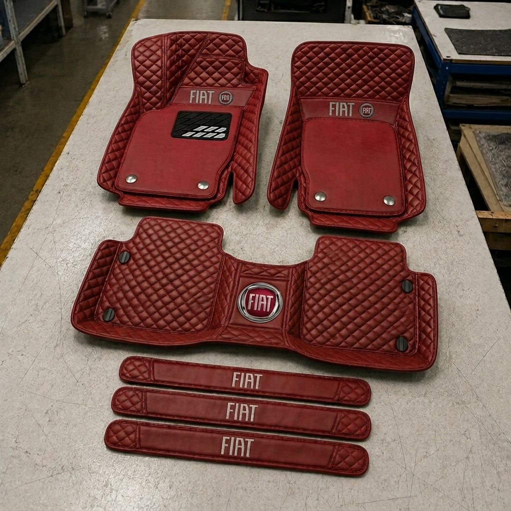Set di Tappetini Auto Premium in Pelle Ecologica — Protezione Elegante per la Tua Auto