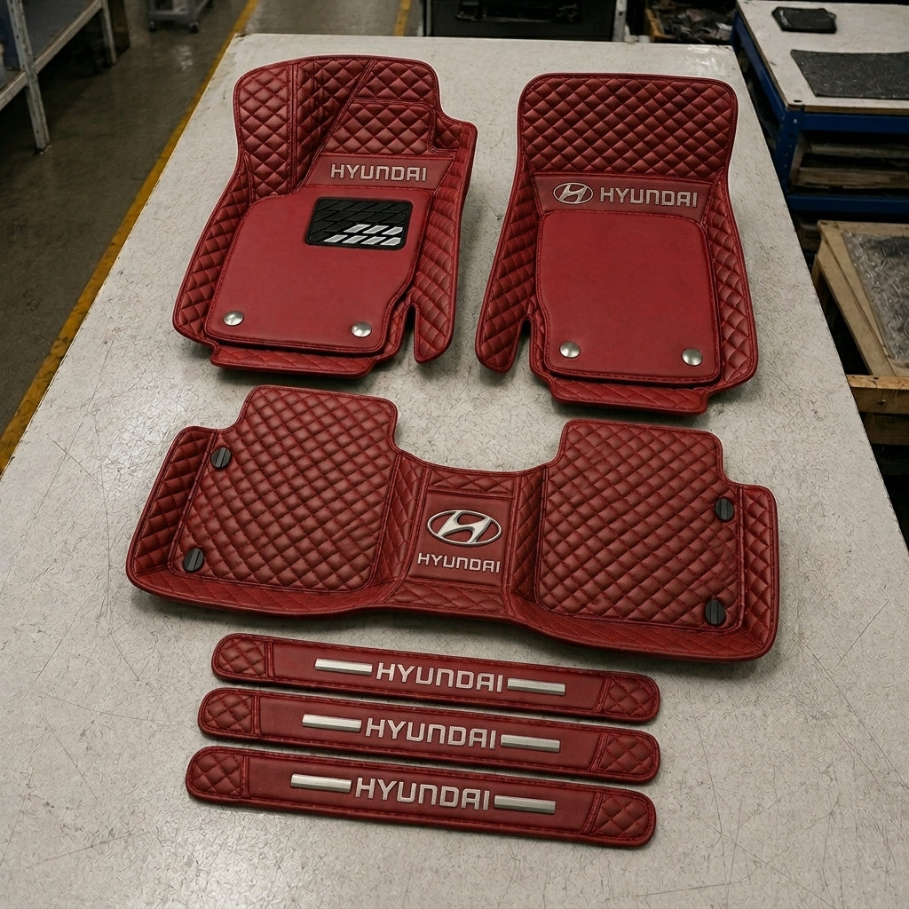 Set di Tappetini Auto Premium in Pelle Ecologica — Protezione Elegante per la Tua Auto