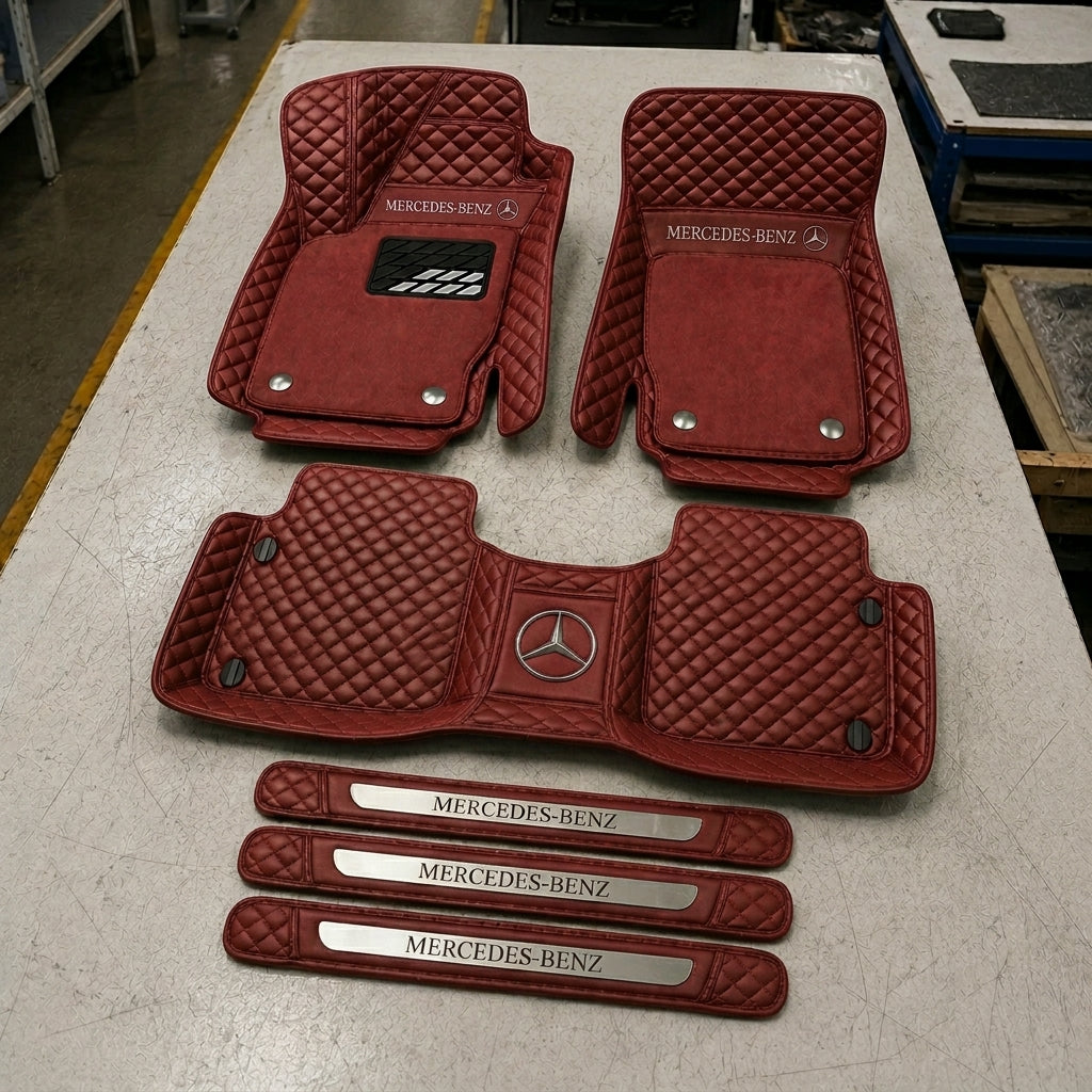 Set di Tappetini Auto Premium in Pelle Ecologica — Protezione Elegante per la Tua Auto