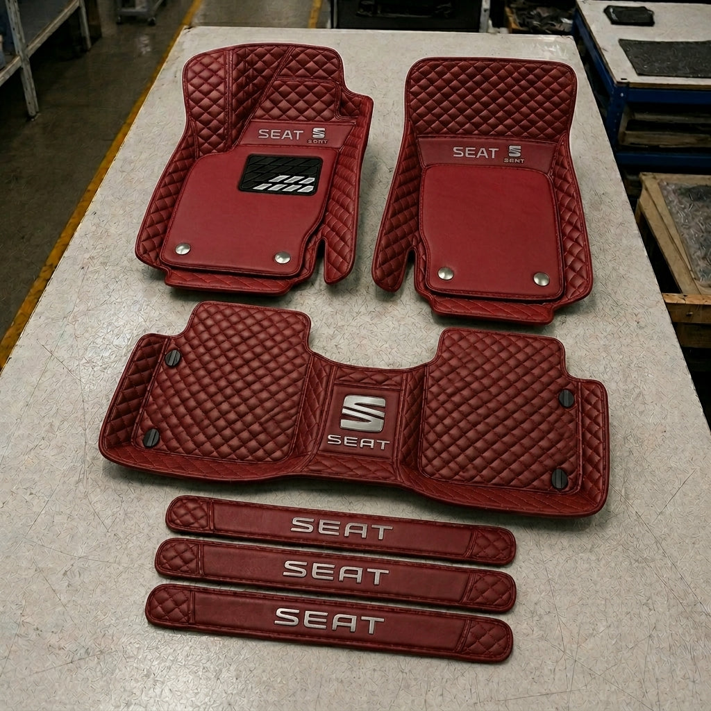 Set di Tappetini Auto Premium in Pelle Ecologica — Protezione Elegante per la Tua Auto